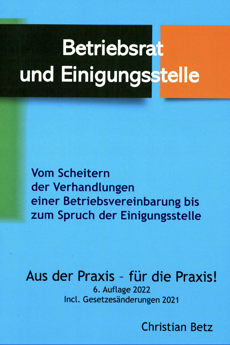 Buchcover zur Einigungsstelle